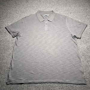 Vince Polo Shirt Mens XXL 2XL Gray Golf Casual Preppy Cotton Lightweight - Picture 1 of 10