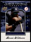 2008 Upper Deck Yankee Stadium Legacy Bernie Williams New York Yankees #5410