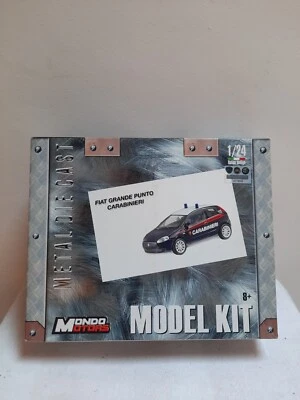 MODEL KIT MONDO MOTORS METAL DIE CAST Fiat Grande Punto Carabinieri 1/24 Italian - Immagine 1 di 3