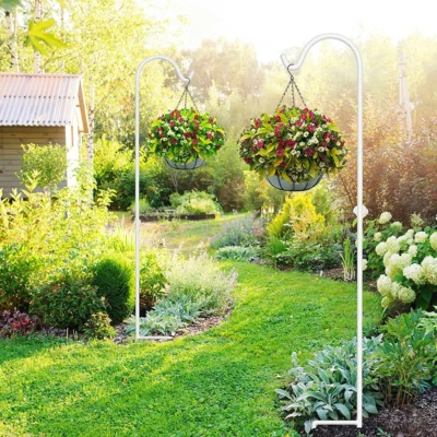 8Stk Gartenstab 90CM Laternenhalter Hirtenhaken Metall Laternenstab Schäferhaken - Bild 1 von 4