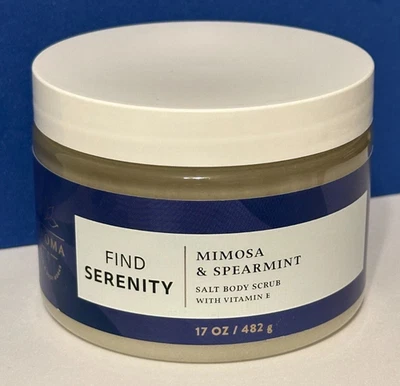 Bath & Body Works AROMA FIND SERENITY Mimosa & Spearmint Body Scrub: 17oz-NEW - Image 1 of 3