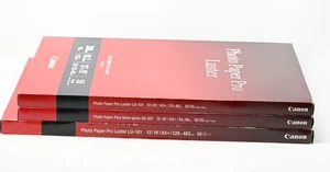 Canon Photo Paper Pro Luster LU-101 & Semi-gloss SG-201-Lot of 3 - Afbeelding 1 van 4