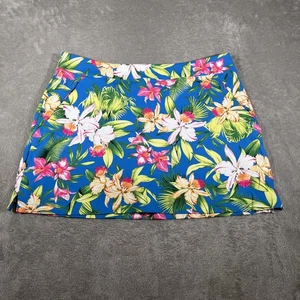 Tommy Bahama IslandZone Skort Womens XL Blue Tropical Floral Golf Tennis Stretch - Picture 1 of 8