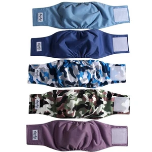 Reusable Dog Belly Bands for Male Dogs Diapers,5 Pack Premium Washable Dog Di... - Picture 1 of 9