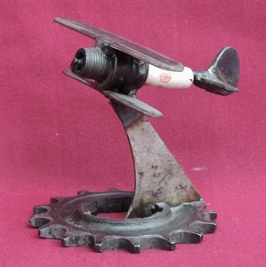 Old Big USSR Metal Handmade Desktop Model WW2 PLANE Soviet Vintage - Picture 1 of 9