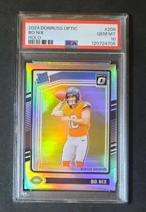 Bo Nix 2024 Donruss Optic Holo Silver PSA 10 Denver Broncos - Imagen 1 de 2