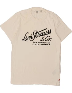 Camiseta Top Levi's Para Hombre Gráfica Mediana Blanca Algodón BT18 - Imagen 1 de 4