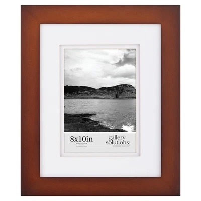 - 8"x10" Flat Walnut Frame - Rectangular Tabletop or Wall Mount - For 5"x7" P... - Image 1 of 4