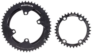Rotor Round NoQ 50/34T Road Bike Chainring SET 11 Speed 110mm BCD 4-Bolt CX - Picture 1 of 2