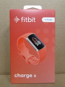 Fitbit Charge 6 Bluetooth Activity Tracker - Champagne Gold Case/Coral Band[28F] - Picture 1 of 5