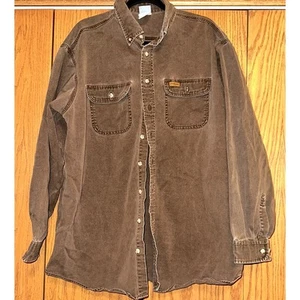 Vintage Carhartt Hemd Herren XL Choclate Braun Pattentaschen Heavy Canvas 90er Y2k - Bild 1 von 8