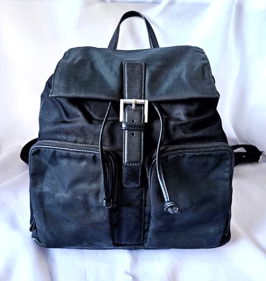 Vintage Coach Mercer Backpack Bag Black Nylon Leather 7432 - Image 1 of 4