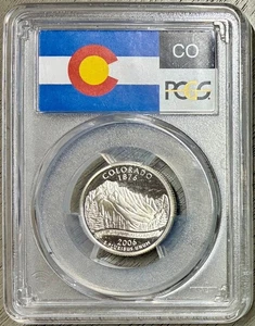 2006-S Silver Proof Colorado State Quarter, PCGS PR-70 DCAM, State Flag Label - Picture 1 of 2