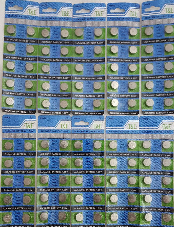 100 x 1.5V LR 44 Battery AG 13 Coin Cell LR44 LR 1154 A76 SR 44 357 675 - Image 1 of 1