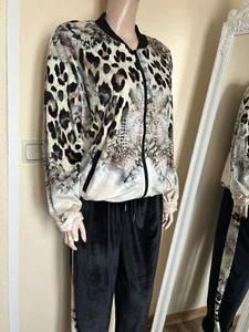 Traumhaft  Missy Anzug Leo Velours Glitzer Neu Gr. 2 M 38-40  Jogginganzug - Bild 1 von 20