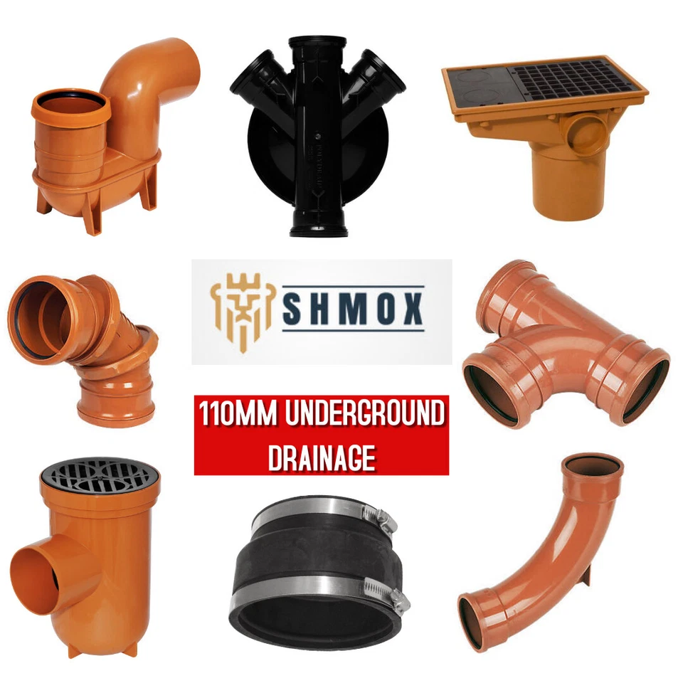 Underground Drainage 110mm Fittings | Bends | Traps | Gully | Inspection Chamber - Image 1 of 1