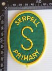 VINTAGE SERPELL PRIMARY SCHOOL EMBROIDERED PATCH WOVEN CLOTH SEW-ON BADGE