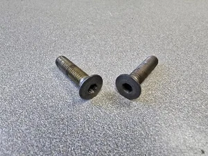 PAIR NICE USED ORIGINAL PORSCHE 924 924S 928 944 968 DOOR LATCH MOUNTING SCREWS - Picture 1 of 3
