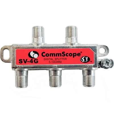 Commscope SV-4G коаксиальный 5-1000 МГц 4-полосный разветвитель - упаковка 50 шт. - Изображение 1 из 4
