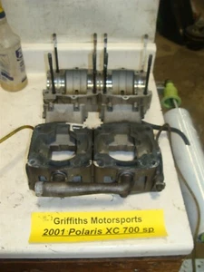 2001 00 02 03 POLARIS XC SP 700 edge crankcase engine cases upper lower set - Picture 1 of 10