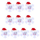 10 Pcs Felt Cloth Christmas Potholders Xmas Cup Pad Snowflake Placemat