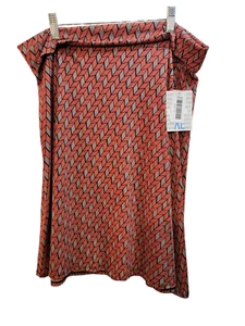 LuLaRoe Gonna Midi Stile Azzurro Arancione e Blu Rosso Donna XL - Foto 1 di 5