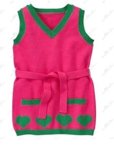 Gymboree Girls sz 3-4 I Love Soccer Pink Heart Sweater Vest NWT Vintage 2010 - Picture 1 of 2