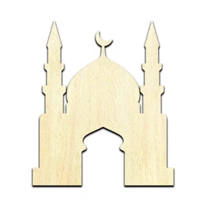 Mosque Laser Cut Out Unfinished Wood Shape Craft Supply - Picture 1 of 6