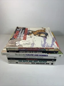 Lot 8 CALVIN & HOBBES Books Watterson Yukon Deranged Magical Packed Jungle Cat - Picture 1 of 7