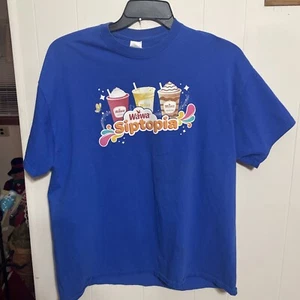 WAWA Blue Siptopia Employee Work T Shirt Size XL - Picture 1 of 2