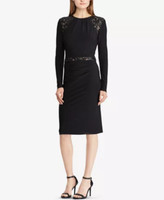 ralph lauren lace trim dress