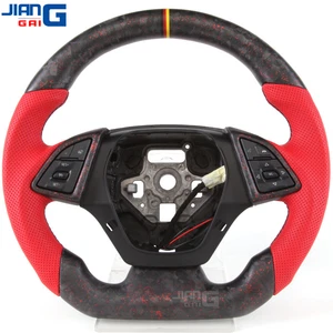 Forged Carbon Fiber Steering Wheel Fit Chevrolet Camaro 2016-2024 with CF Trim - Picture 1 of 11