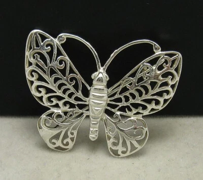 Filigree Sterling Silver Brooch Butterfly Genuine Solid Hallmarked 925 Empress - Image 1 of 2
