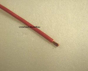 1m Silikonkabel 2,5mm² Rot Kupfer-Litze - Bild 1 von 1