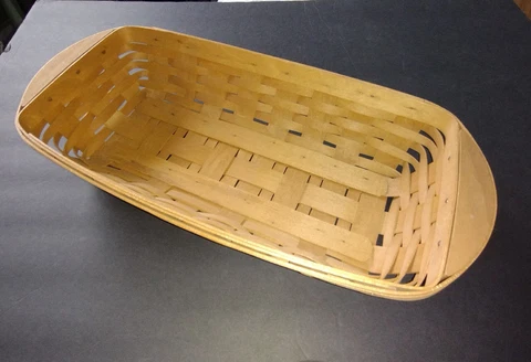 Longaberger Bread Basket 2002--- 16" Long x 8" Wide x 3-3/4" Tall - Basket Only Cover
