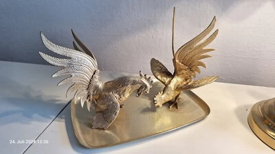 Tablett Zeppelin Metall Antik Vintage Kein Gold Messing Bronze Silber Kupfer - Bild 1 von 4