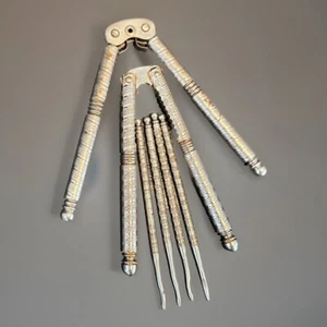 HMO Brand 5” 2 METAL NUT CRACKER TOOLS with (4) Nut Cracking Picks - Picture 1 of 8