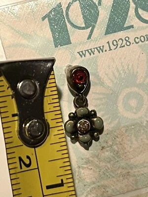 Pendientes flores verde y óxido Foto 1 de 4