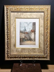 Marcel Augis 1916 Etching / Aquatint, View of Notre Dame Cathedral, Rouen Signed - Picture 1 of 5