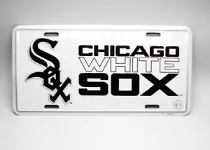 Licensed MLB CHICAGO WHITE SOX 3D EMBOSSED METAL CAR LICENSE PLATE - Picture 1 of 10
