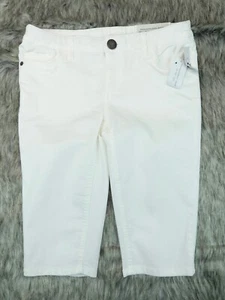 Skimmer Damen weiße kurze Hose Christopher & Banks 10 Mid Rise Straight mit Fehler - Bild 1 von 17