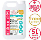 Clearell 5 Litres CHERRY Blossom Hand Wash Liquid Soap 99.9% Antibacterial 5L