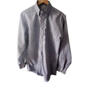Brooks Brothers Supima Cotton 1818 Button Down Shirt Blue Gingham Size 16.5 - Picture 1 of 2