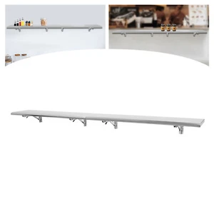 96X12" Folding Shelf Stainless Steel Food Serving Shelf For Food Truck Trailer - Picture 1 of 11