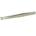 120mm Round Pad Tipped Stainless Steel Tweezers Non Magnetic Electronics
