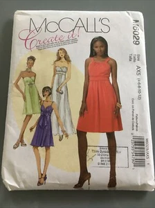 McCalls M6029 Sewing Pattern Ladies Lined Dress Gown Prom Size 4 6 8 10 12 UNCUT - Picture 1 of 4