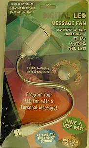 Deluxe Digital LED Moving Message Fan - Picture 1 of 5