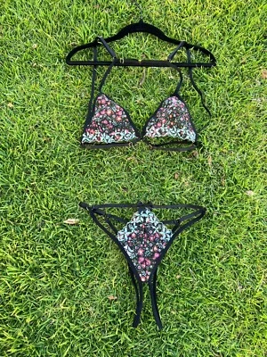 Lencería sexy ultrafina de tres puntos bordada francesa Spot ropa interior sexy Foto 1 de 4