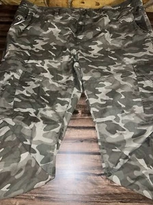 Womens Ladies Camo Cargo Combat Casual Trousers / Pants Green 3X 24/26 New XXXL - Picture 1 of 16