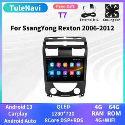 For Ssang Yong Rexton Y250 II2 2006-12 Android Auto CarPlay Car Radio Stereo GPS - Image 1 of 4